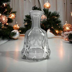 Vintage Clear Crystal Decanter Carafe Heavy 8.5"
